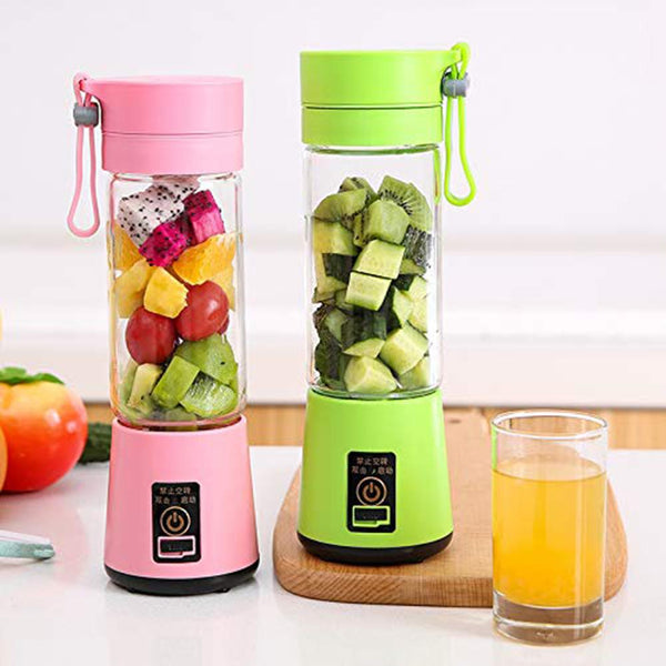 4 Blades Portable Blender Electric Blender USB Rechargeable 500ml Juicer Cup Extractor Fruit Smoothie Maker Cup Bottle and Cover