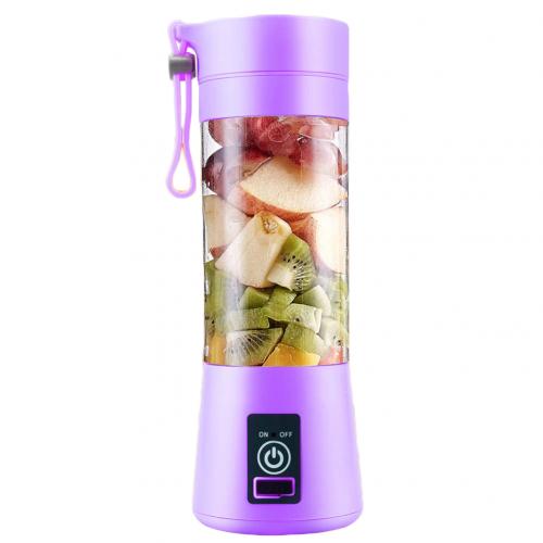4 Blades Portable Blender Electric Blender USB Rechargeable 500ml Juicer Cup Extractor Fruit Smoothie Maker Cup Bottle and Cover